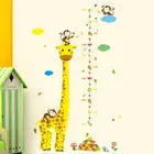 monkey giraffe kid height animal decal decor wall sticker chart measure growt J0