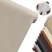 Leather Repair Patch, Self Adhesive Good Stickiness Waterproof Cuttable Couch Repair Tape, Reupholster Soft Flexible Leather Patches for Sofa (40 x 120cm, Beige Grey)
