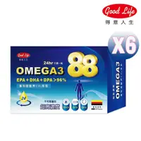 在飛比找PChome24h購物優惠-得意人生高濃度Omega-3魚油膠囊 (30粒X6盒)