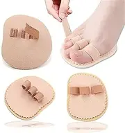 a pair Toe Separators Spacers, 3-Toe Right Three Hammer Toe Overlap Corrector Crooked Straightener Protector Pad for Hallux Valgus Big Toe Bunion Pain Relief Correct Callus Blister