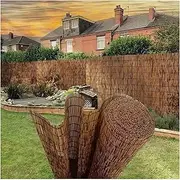 Decorative Fence for Patio Wall, Privacy Screen, Bamboo Reed Fence, Animal Barriers, Fencing Rolls, Wall Decorations or Roof Decorations, Easy to Install, Sun Shade(1.6 * 10m(5.2 * 32.8ft))