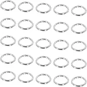 Set of 20 Silver Metal O-Rings for Purse Straps, Bags, and Backpacks