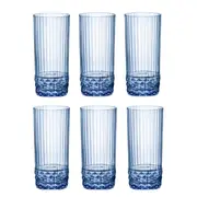 Bormioli Rocco America '20s 490ml Long Drink Glasses Set 6 - Sapphire