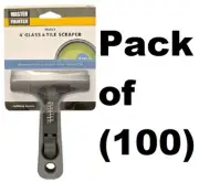 (100) Allway Master Painter GTS 4" Soft Grip Wide Glass & Tile Blade Scrapers