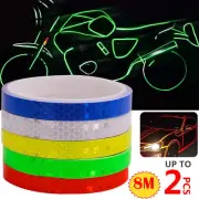 Reflective Tape Adhesive Sticker Strip Glow in the Dark Bike Car Truck Decal 8 M