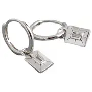 ANYCO Earrings Sterling Silver Luxury Square French Eye Gold Charm Pendant Drop For Women Teen Fashion Stylish Accessories Jewelry Gifts