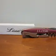 Bar Key Lisse J Lohr Waiters Corkscrew Beer Wine Bottle Opener Red