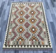 Hand Knotted Wool Rug, Bohemian Rug , Kuchi Rugs, 151 CM X 105 CM( SS#01 ).