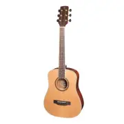 NEW Timberidge Mini Travel Solid Cedar Top Acoustic-Electric Guitar w/ Hard Case