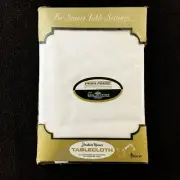 Vintage NOS Fashion Manor Tablecloth 52" Square White Diamond Weave JCPenney