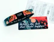 ZOX **WHAT'S THE BEST THAT COULD HAPPEN** Silver Small Single Wristband w/Card