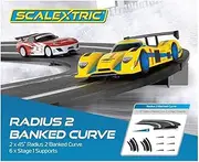 Scalextric 1:32 Scale Track Radius 2 45 Degrees Banked Curve Race Tracks Accessory