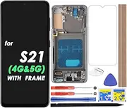 LCD Screen Replacement Touch Digitizer Display Assembly for Samsung Galaxy S21 4G / 5G G990 G991 SM-G991 SM-G991B SM-G991U SM-G991W (No Fingerprint)