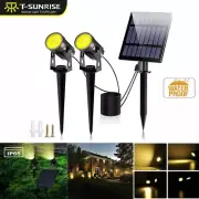Solar Spot Lights Outdoor 2-in-1 Solar Landscape Lights Warm White LED Spotlight