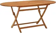 Folding Garden Table, Outdoor Camping Table Fold Up Trestle Table Portable Picnic Table Folding Garden Table 160x85x75 cm Solid Eucalyptus Wood