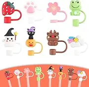 8pack Stanley Straw Cap，Reusable Silicone Straw Topper， Compatible with 30&40 Oz Tumbler, Silicone Tips Lids Protectors for 0.4 in/10mm Party Cups Accessories (8-B)