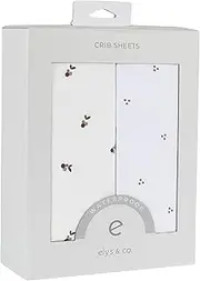 Ely's & Co. Patent Pending Waterproof Crib Sheet | Toddler Sheet Set - 2 Pack Berry and Cluster Dot (Lavender) (ECWSB)