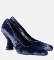 [Dries Van Noten] Dries Van Noten 95 velvet pumps AU 7.5 blue