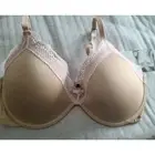 Calvin Klein Demi Bra Push Up Plunge Tan Nude Beige Pink Lace CK One 36D