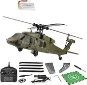 RC Helicopter Model, K170 UH-60L 170 Size 4CH Flybarless Helicopter with Adjustable Left and Right Hand Throttle (RTF Version)