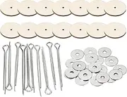 uxcell 30mm Doll Joints, 8 Set Removable Cotter Pin Joints Connector and Fiberboard Tray for Bear Limbs Making Head DIY Crafts Accessories