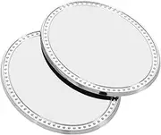 Beavorty 2Pcs Oval Hand Mirror High Definition Safety Mirrors for Portable Travel Cosmetic Mirror Adorable Vacuum Plated Design for Home School and Outdoor Use