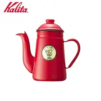 在飛比找樂天市場購物網優惠-【Kalita】咖啡達人鶴嘴琺琅瓷手沖咖啡壺 1L(紅色)