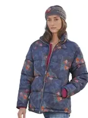 SUNDANCE Kimmy Puffer Coat Floral Quilted Warm Winter Jacket Parka Sz S NWT $148
