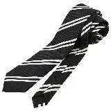 在飛比找遠傳friDay購物優惠-YSL 666394 撞色斜紋設計混紡絲質領帶.黑/白