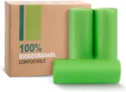 JENCENBIO Compostable Bin Liners 20Liter Extra Thick 0.78 Mils, Biodegradable