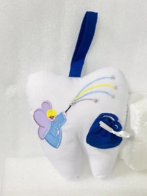 Embroidered White NWT Pillow Picket My Tooth Fairy 7x6”