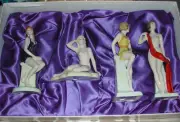 SET OF 4 ROYAL DOULTON ARCHIVES FIGURINES - BATHING BEAUTIES - BOXED