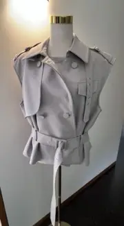 Sass and Bide Trench Style Vest - Pale Blue AU14/44 - NEW NEVER WORN!!!