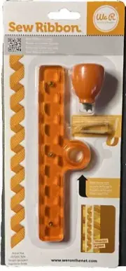 We R Memory Keepers Sew Ribbon Zig Zag Orange Scrapbooking Tool SEALED