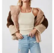 Steve Madden Faux Fur Sherpa Lined Oversized Jacket Size M NWT