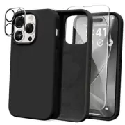 for iPhone 14 Pro Case, with 2X Screen Protector Compatible with Magsafe Black