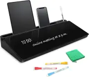 Glass Desk Whiteboard Small Dry Erase Board Desktop White Board with Storage Dra
