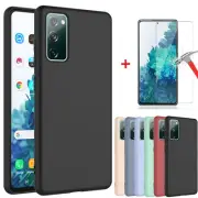 For Samsung Galaxy S20/S20+/S23/S20 FE 5G Silicone Case Cover + Screen Protector