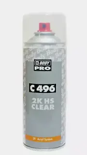 2K GLOSS CLEAR PAINT HS 400ML HB 496 AUTOMOTIVE TOUCH UP AEROSOL