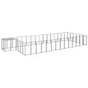 Dog Kennel Outdoor Pet Cage Crate Fence Run Play Pen House Large 26.62m² Steel