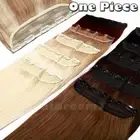 Colored Clip in One Piece 100% Remy Human Hair Extensions 3/4Full Head Long SOFT