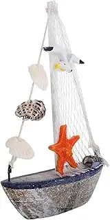 ADOCARN Vintage Nautical Decor Beach Decor for Bathroom Sailing Ship Model Ornament