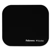 Fellowes Mouse Pad w/Microban, Nonskid Base, 9 x 8, Black