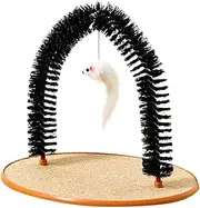 AIMALL Cat Grooming Arch, Pet Scrub and Tickle Device with Brush, Arch-Type Cat Scrubbing Tool, Multi-Functional Pet Care Accessory, 14.17x11.22 Inches