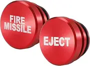 UYYE Cigarette Lighter Plug Billet Aluminum Dustproof Plug, American Flag Button, Car Interior Accessories Fits Most Vehicles and Boats with Standard 12 Volt Power Source, (E+F)-Red