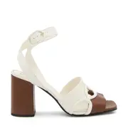 Valentino Open Toe Heeled Sandals 40 White