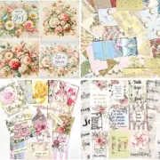 Bundle of 4 paper kits for scrapbookers junk journals collage art, planners #TX7