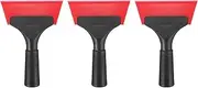 HARFINGTON 3pcs Squeegee 5 Inch Length Auto Water Blade Shower Squeegee with Non-Slip Handle for Car Windshield Window Cleaner Glass Door, Red