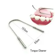 Stainless Steel Tongue Scraper Cleaner Bad Breath Sweeper Oral Fresher Hygiene