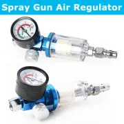 Auto Car Air Pressure Regulator Gauge Spray Gun & In-Line Water Trap Filter Tool